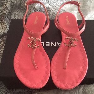 9.5 pink Chanel sandals